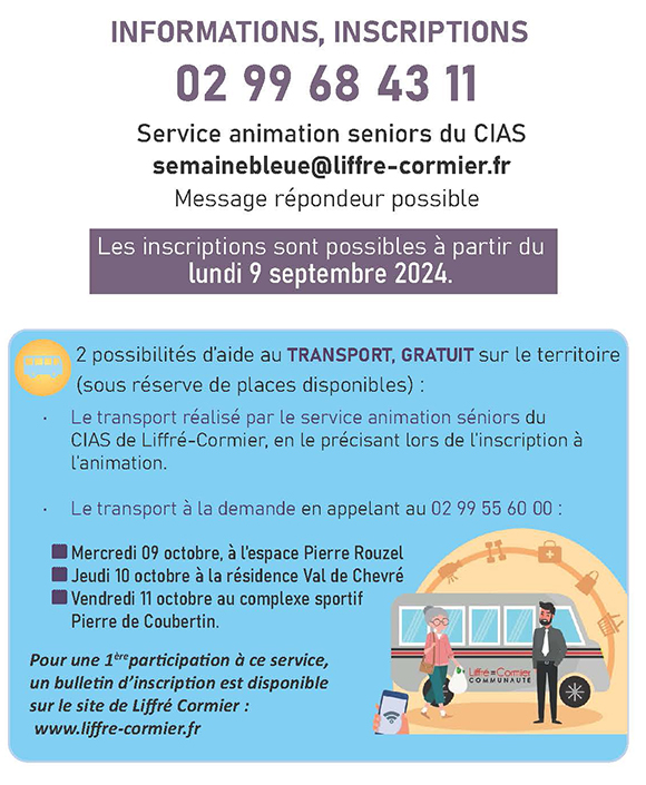 Semaine bleue infos