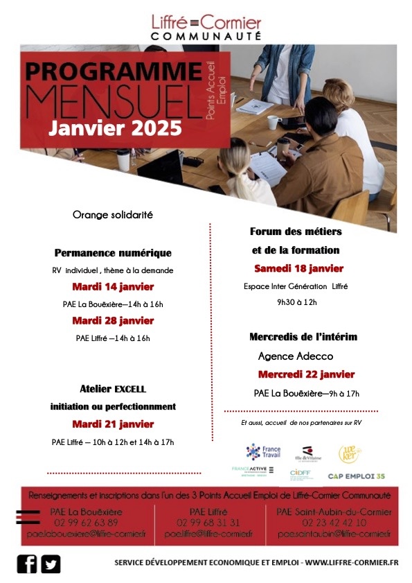 programme JANVIER 2025